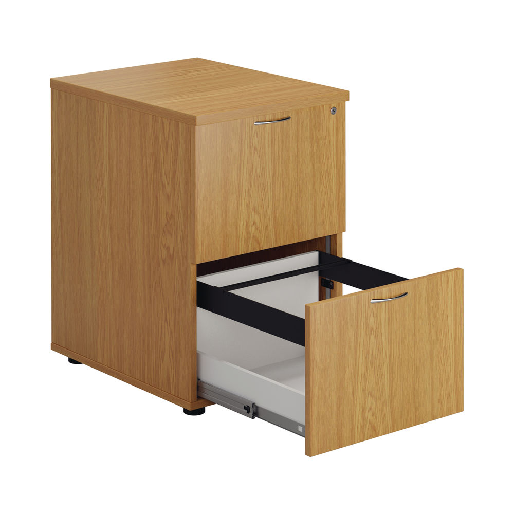 First H730mm Nova Oak 2 Drawer Filing Cabinet