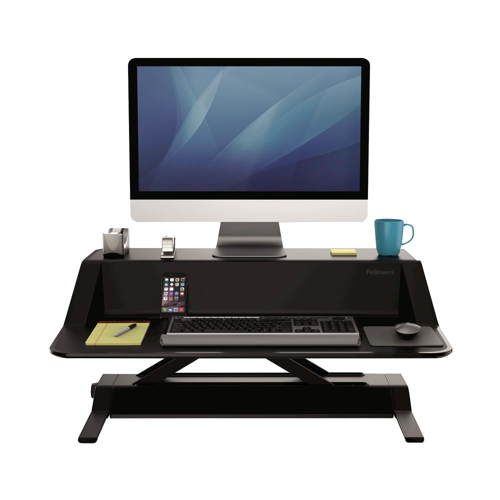 Fellowes Lotus Black Sit Stand Workstation