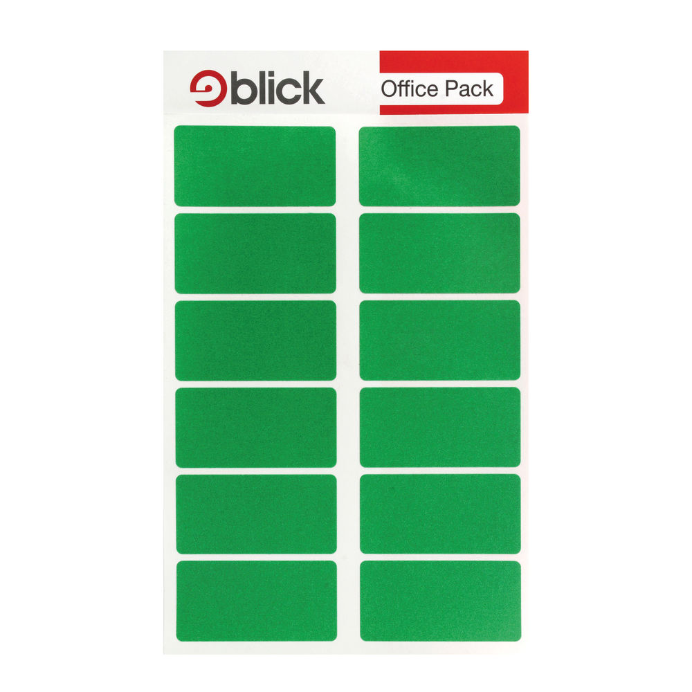Blick Labels in Office Packs 25mmx50mm Green Pack of 320 RS019558