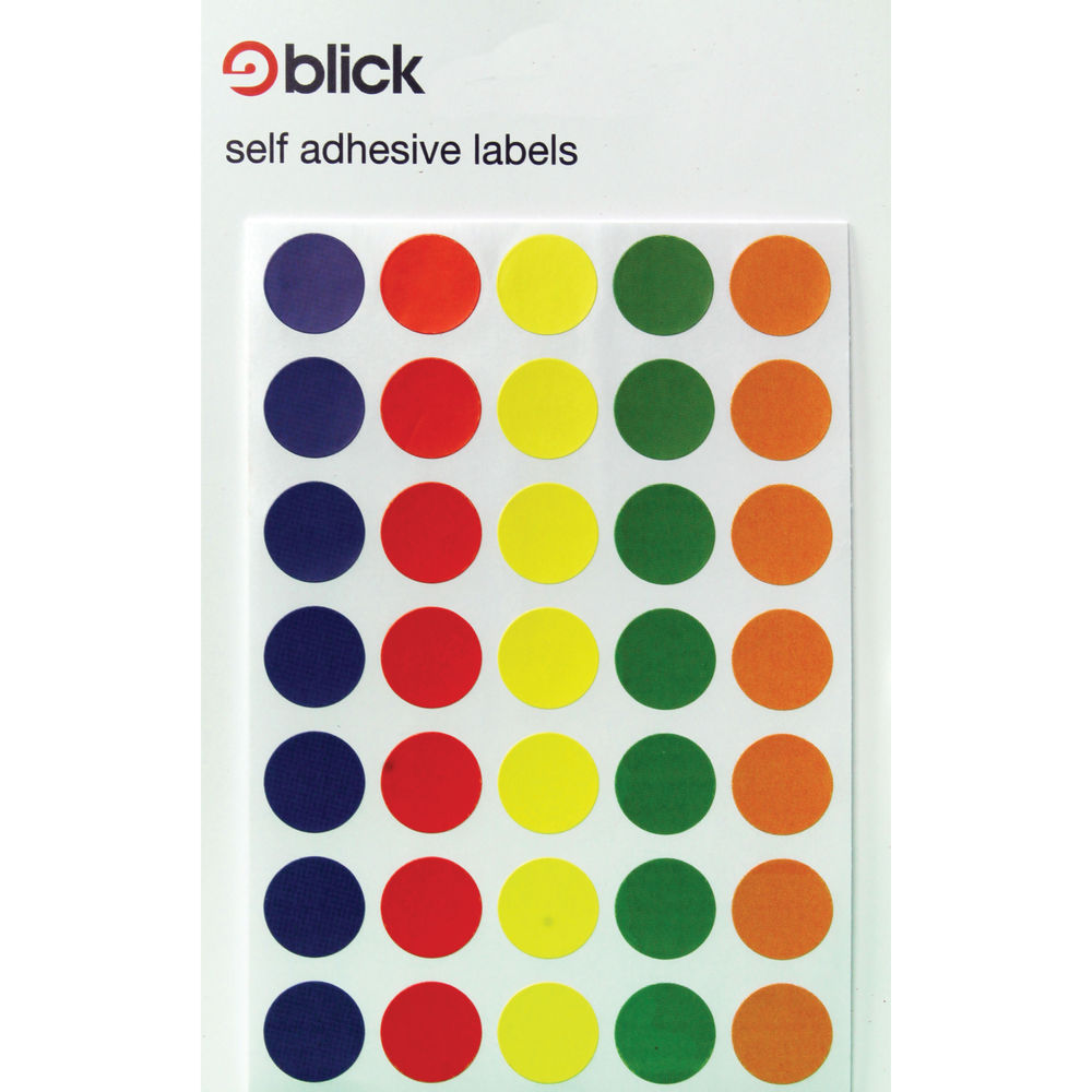 Blick Assorted 13mm Round Labels (Pack of 2800) - RS004950