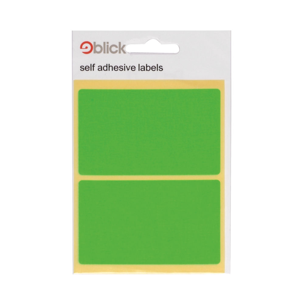 Blick Green 50 x 80mm Fluorescent Label (Pack of 160) - RS010654