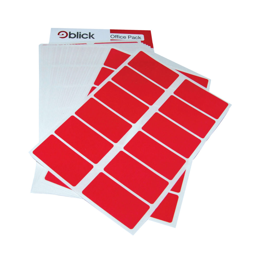 Blick Red 25 x 50mm Office Labels (Pack of 320) - RS019954