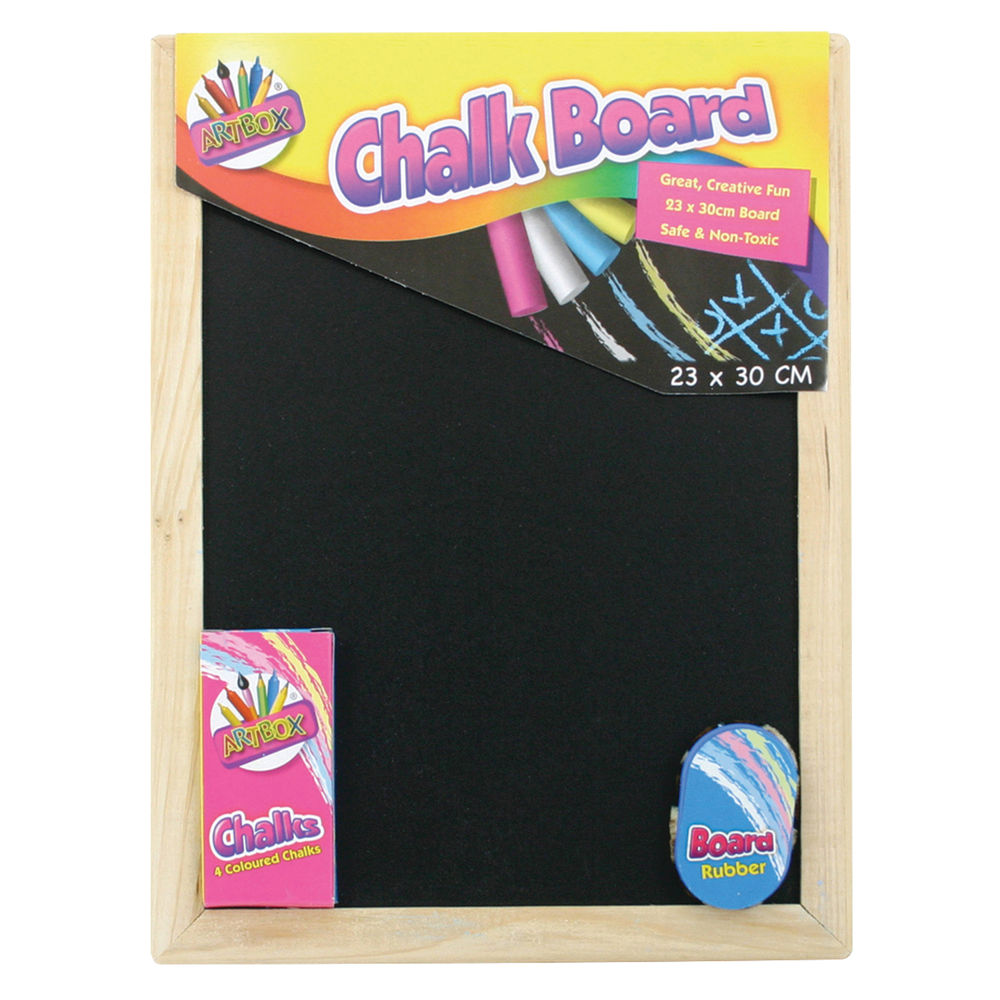 Chalk Board Set With Chalk Board Chalks And Eraser (Pack of 12) 5249