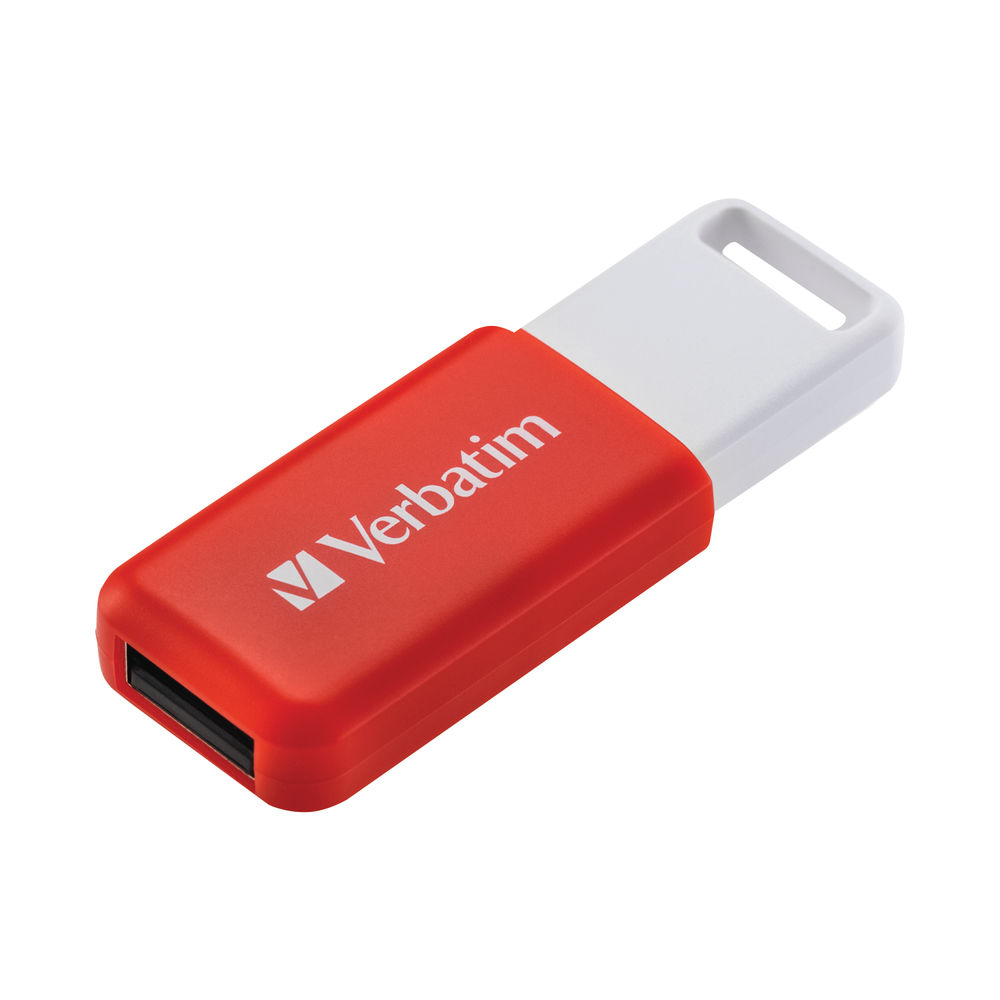 Verbatim Databar USB Drive USB 2.0 16GB Red 49453