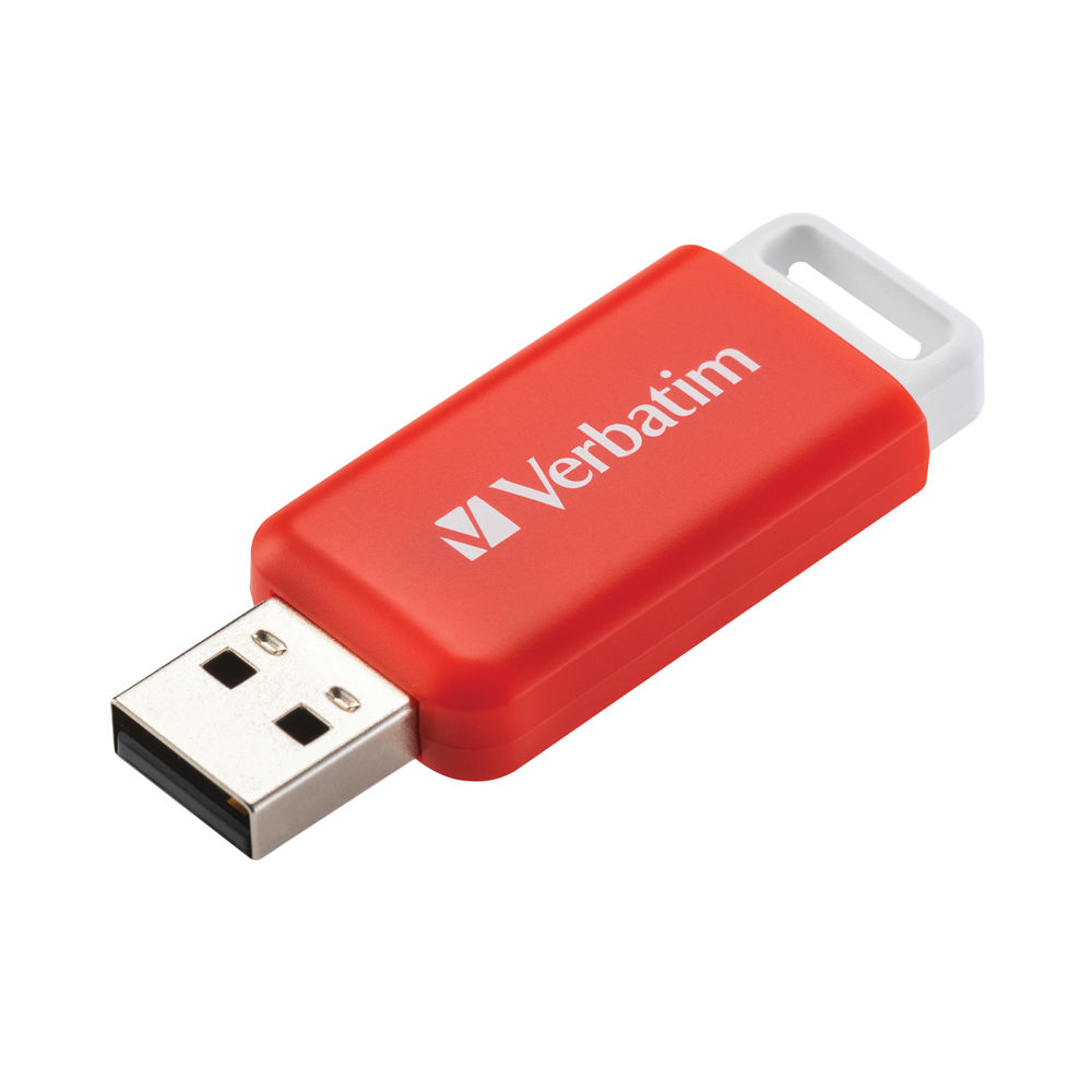 Verbatim Databar USB Drive USB 2.0 16GB Red