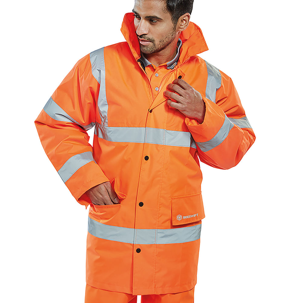Beeswift Constructor High Visibility Jacket Orange 4XL CTJENGOR4XL