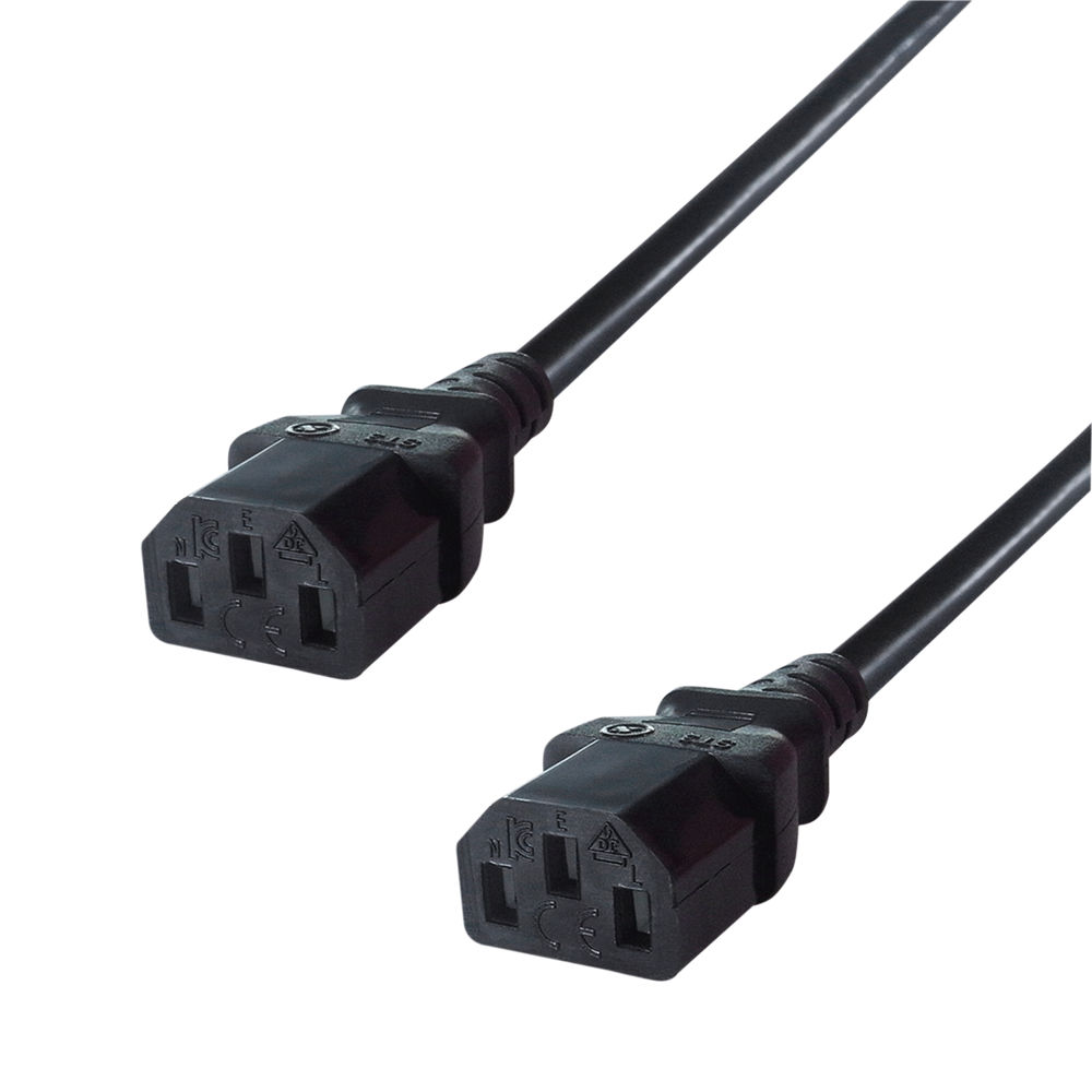 Connekt Gear 2.5m Mains Splitter Cable Plug to 2 C13 Sockets