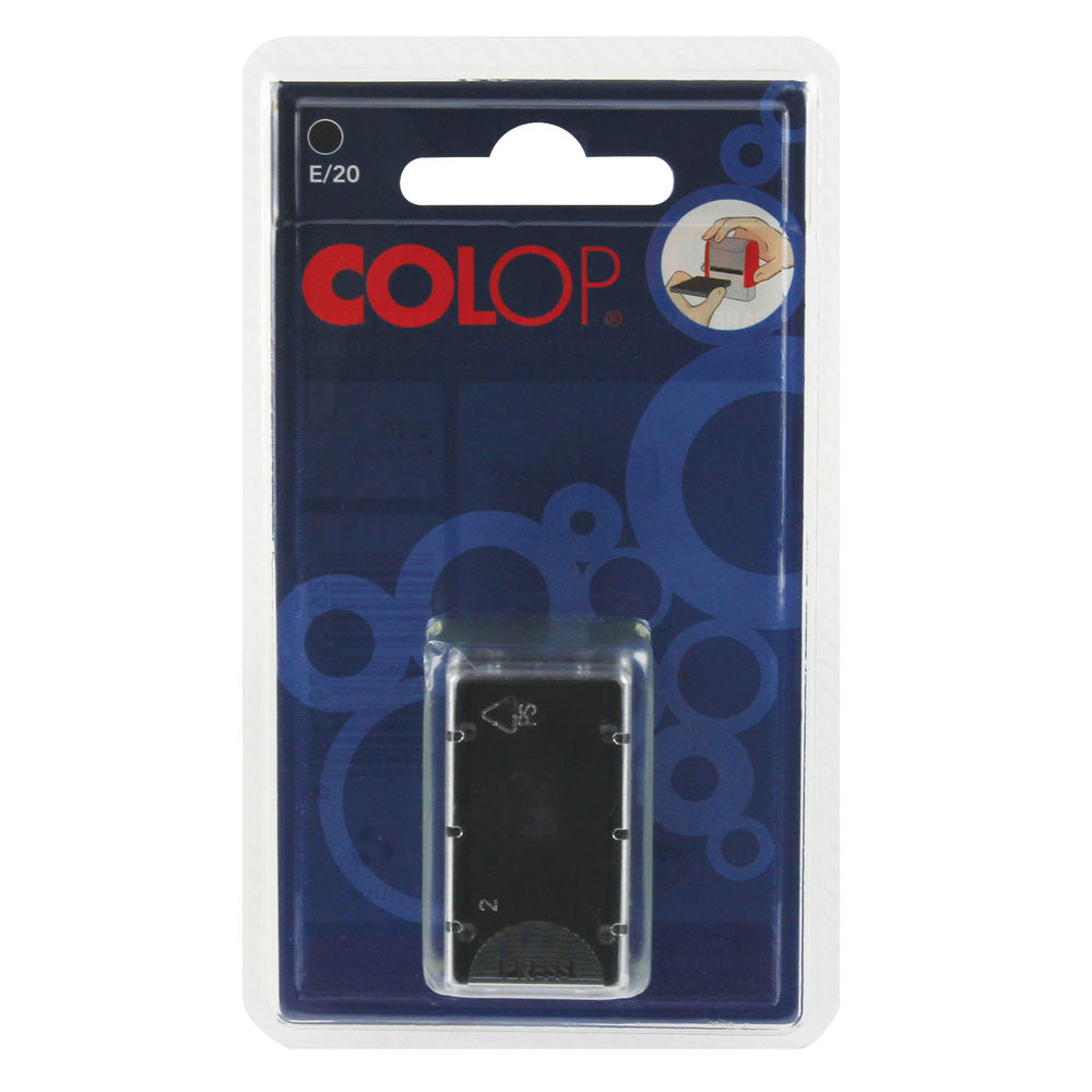 COLOP E/20 Replacement Black Ink Pad - Pack of 2 - EM30492