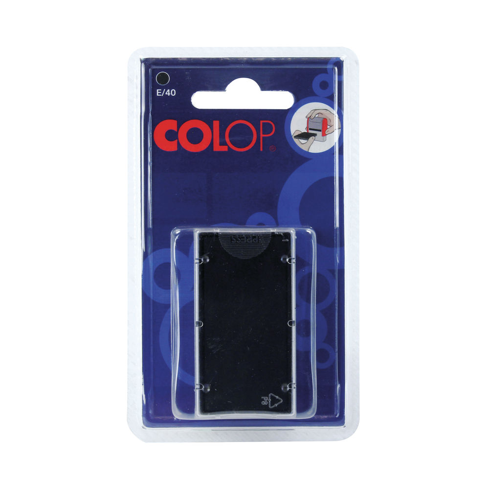 COLOP E/40 Replacement Black Ink Pad - Pack of 2 - EM30508