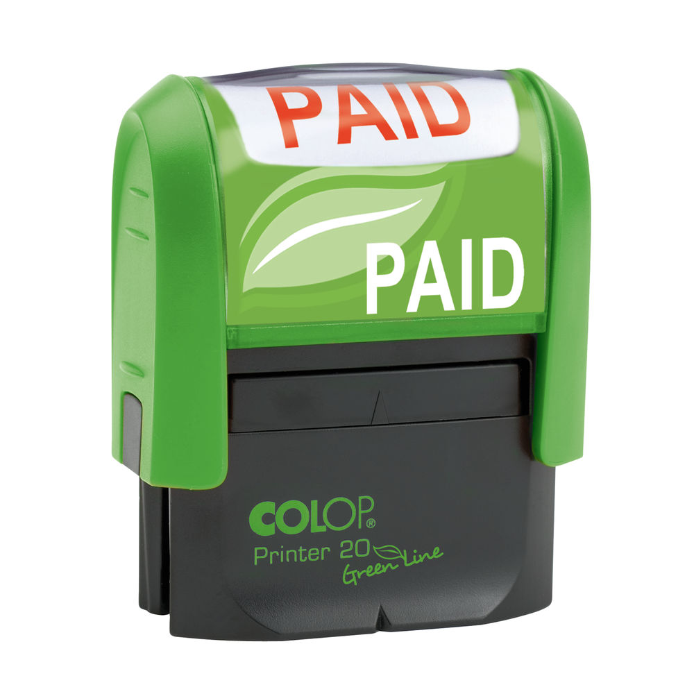 COLOP Green Line PAID Self-Inking Stamp - EM42397