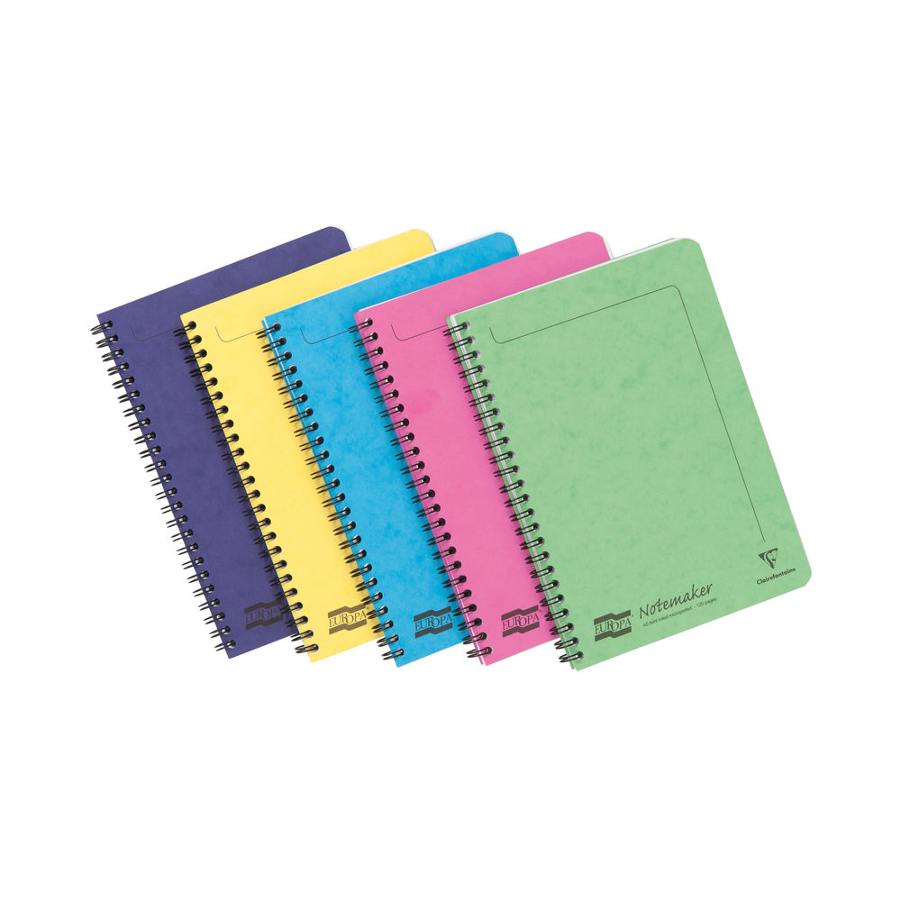 Clairefontaine Europa A5 Assorted Coloured Notemakers - (Pack of 10)