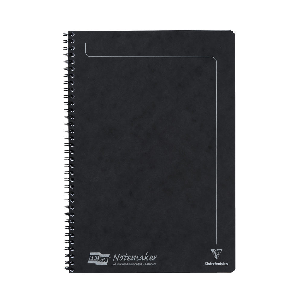 Clairefontaine Europa Notemakers Notebook A4 Black (Pack of 10) 4862