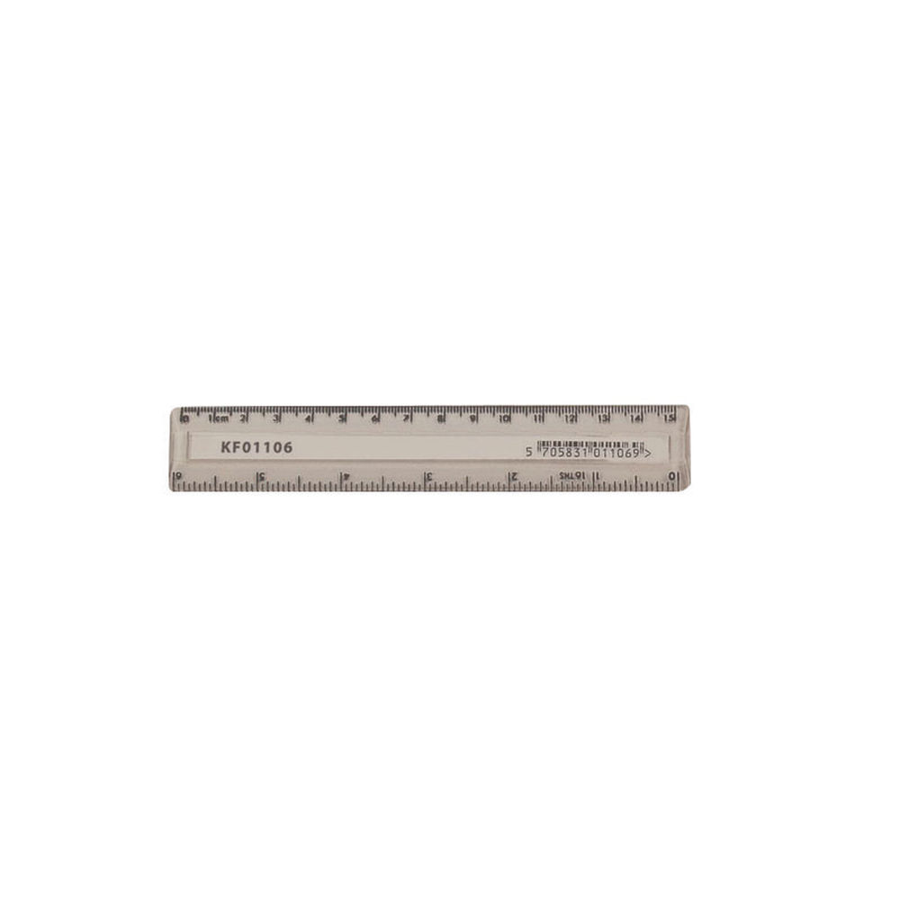 Q-Connect Acrylic Shatter Resistant Ruler 15cm Clear (Pack of 10) KF01106Q