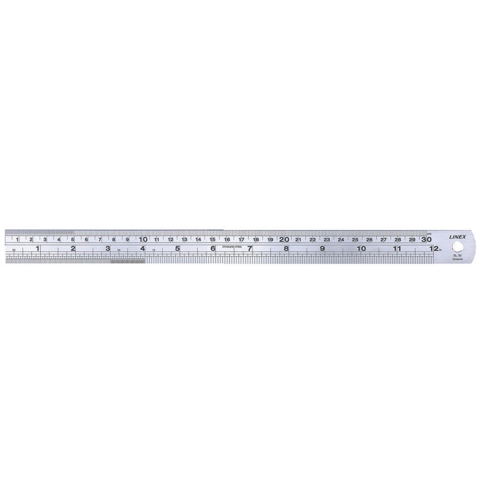 Linex Heavy Duty Ruler 30cm Stainless Steel LXESL30