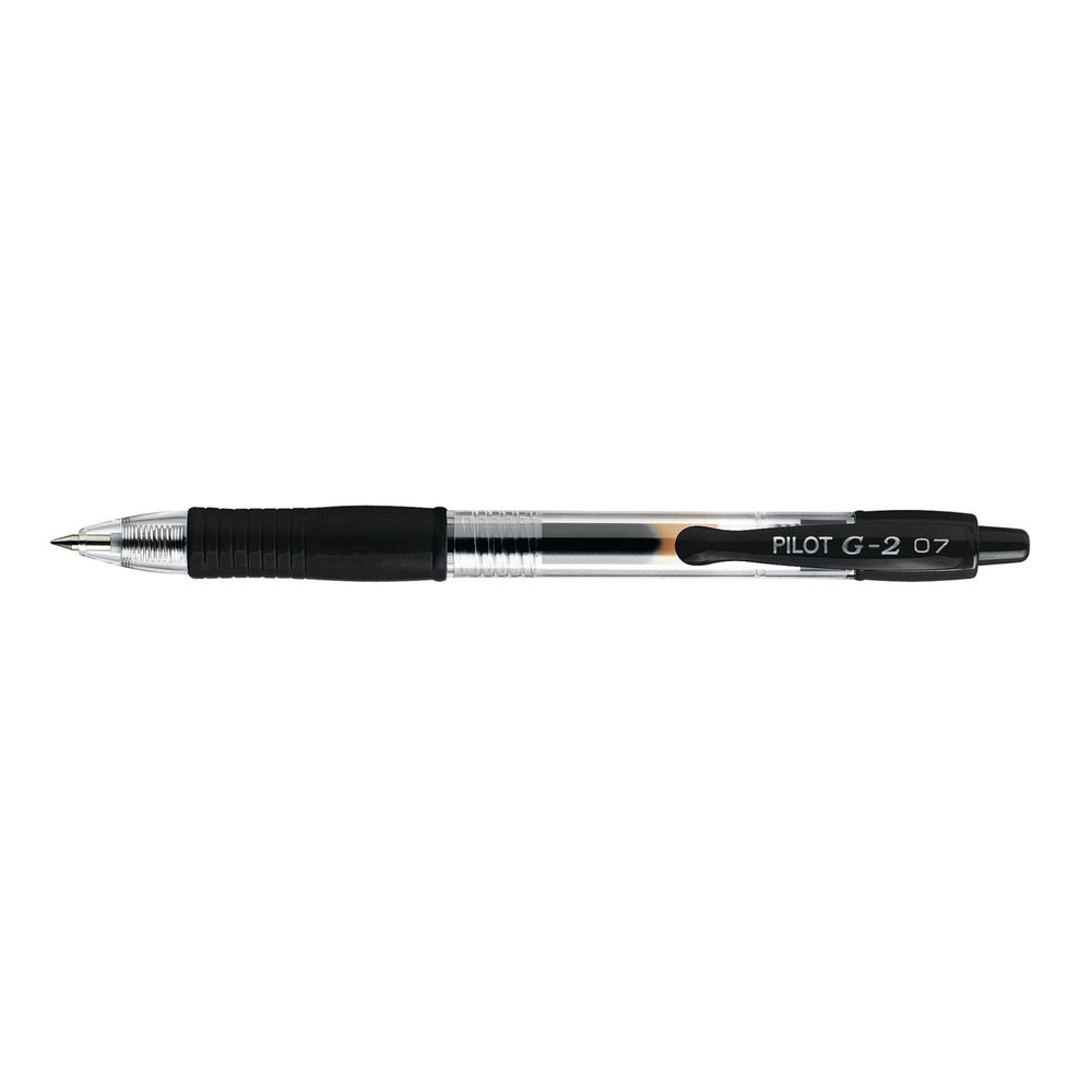 Pilot G207 Gel Ink Retractable Rollerball Pen Black (Pack of 12) G2