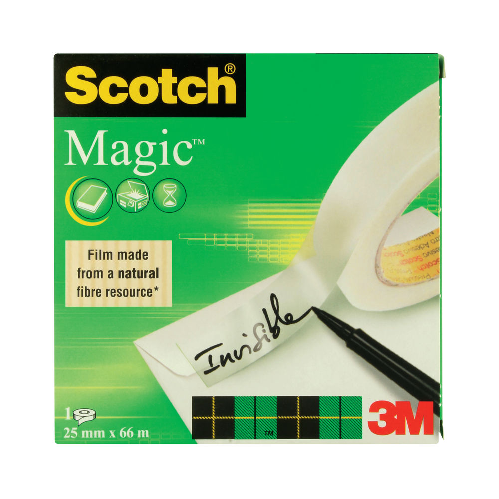 Scotch Magic Tape Dispenser - 1 C38 Scotch Dispenser with 3 Rolls of Scotch  Magic Tape - Holds Tape Up to 19 mm x 33 m - Refillable Sticky Tape