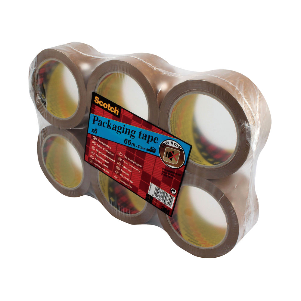 Scotch Tape - PVC Brown Packaging Tape - Pack of 6 Rolls - PVC5066F6 B