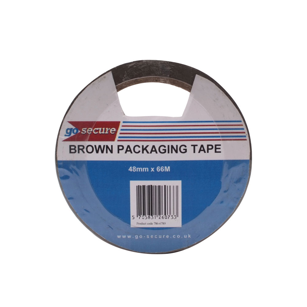 Go Secure 50mm x 66m Packaging Tape (Pack of 6) - PB02296