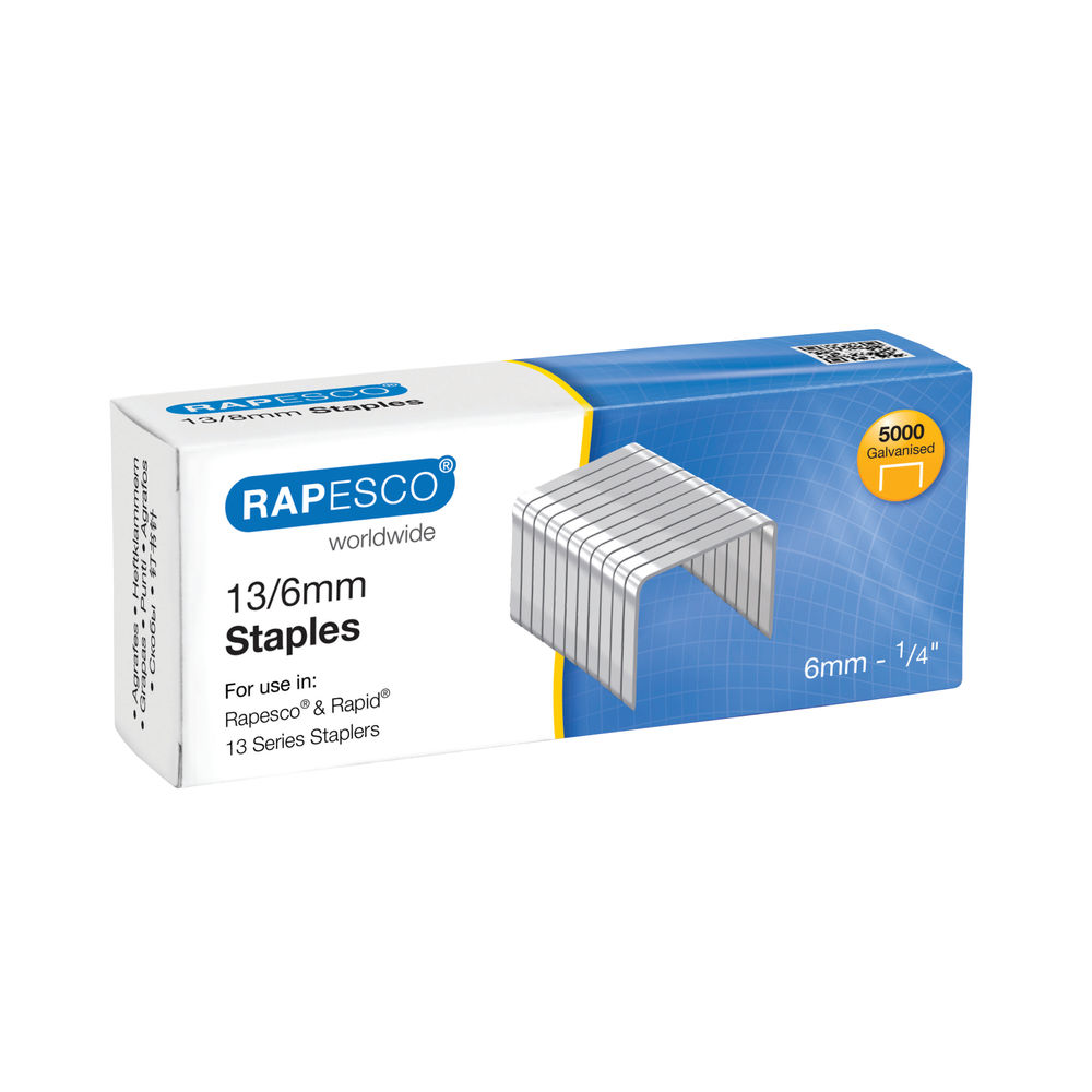 Rapesco Staples No 13/6 6mm Tacker Metal (Box Of 5000) | S13060Z3