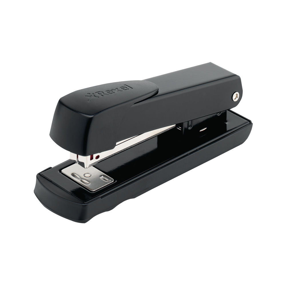 Rexel Meteor Black Half Strip Stapler