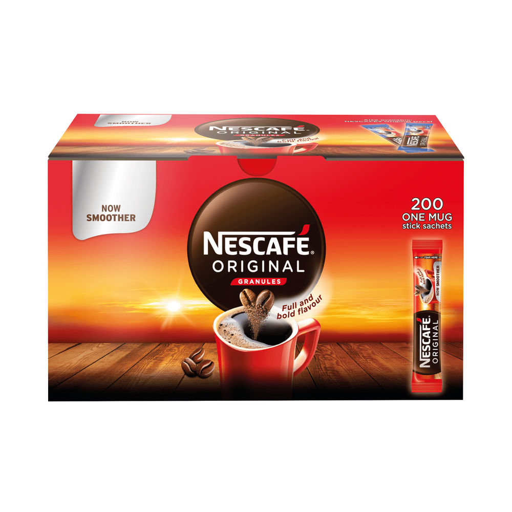 Nescafe Original Instant Coffee One Cup Sticks, Pack of 200 - A00959
