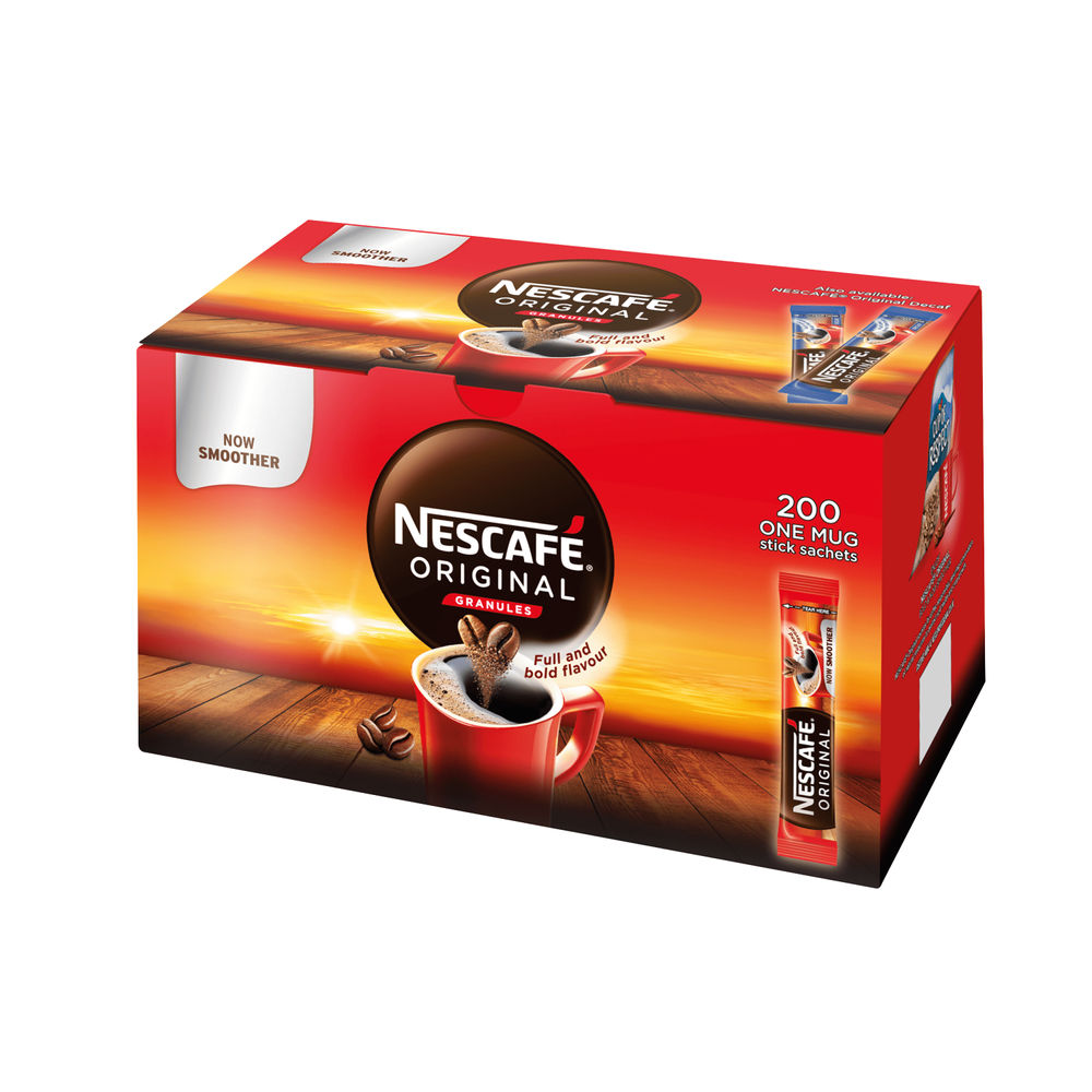 Nescafe Original One Cup Coffee Stick Sachets (Pack of 200)