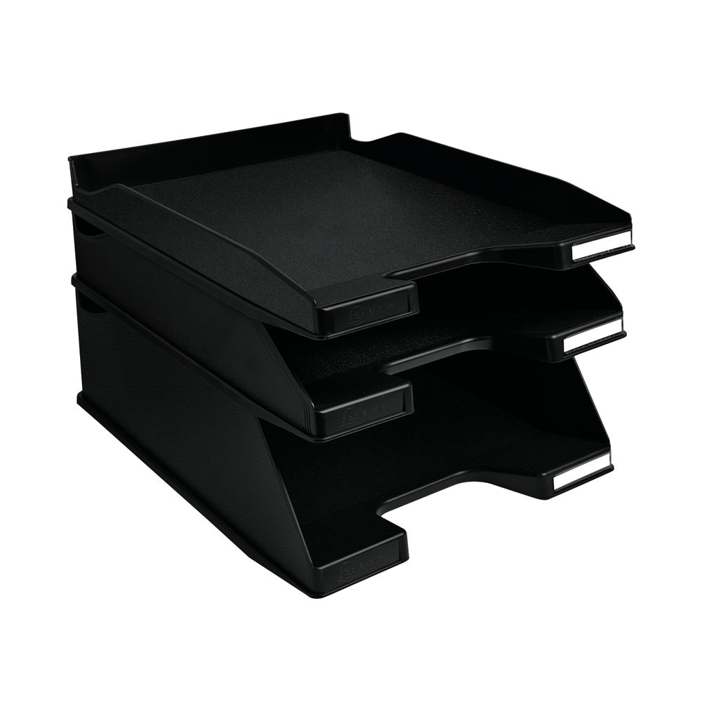 Exacompta Letter Tray Maxi-Combo Ecoblack Black (Pack of 4)