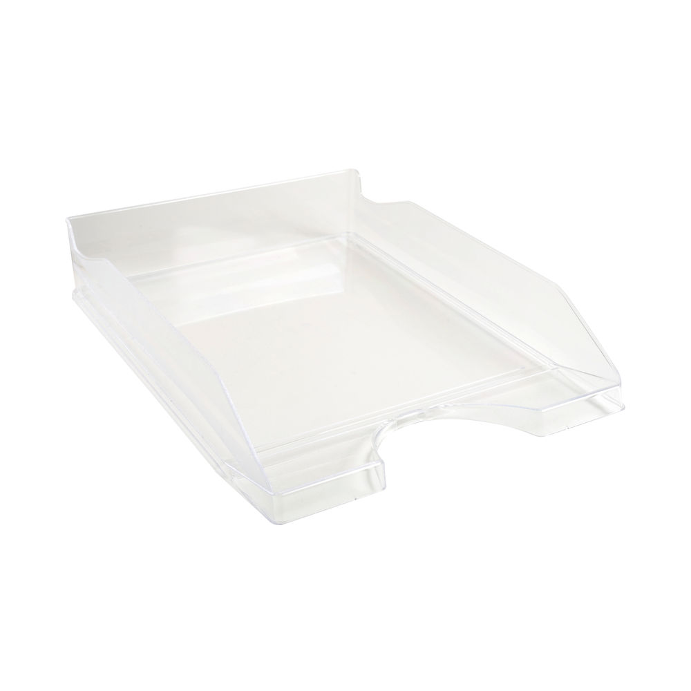 Exacompta Ecotray Letter Tray Office Clear (Pack of 10) 12323D