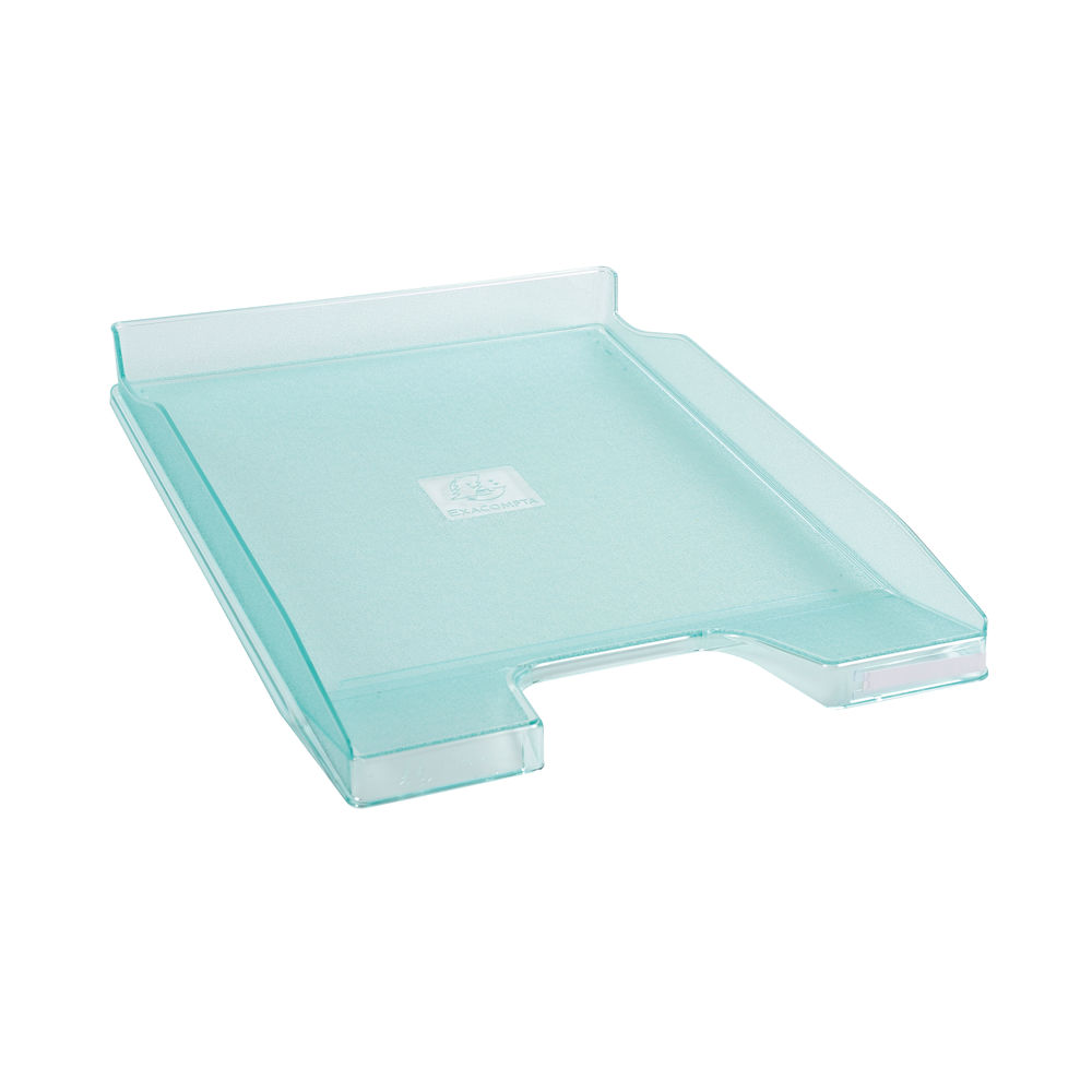 Exacompta Letter Tray Mini-Combo Glass Green (Pack of 10) 11437D