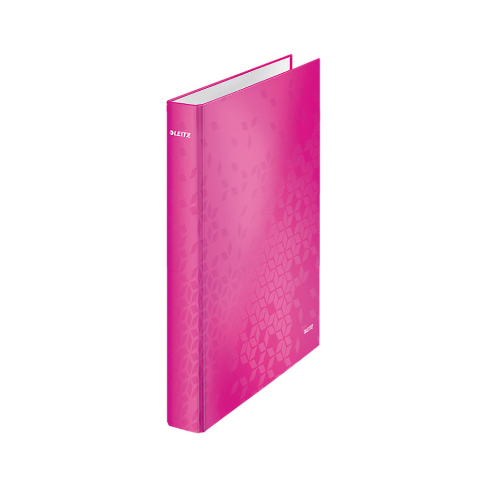 Leitz WOW Ring Binder 2 D-Ring 25mm A4 Pink (Pack of 10) 42410023