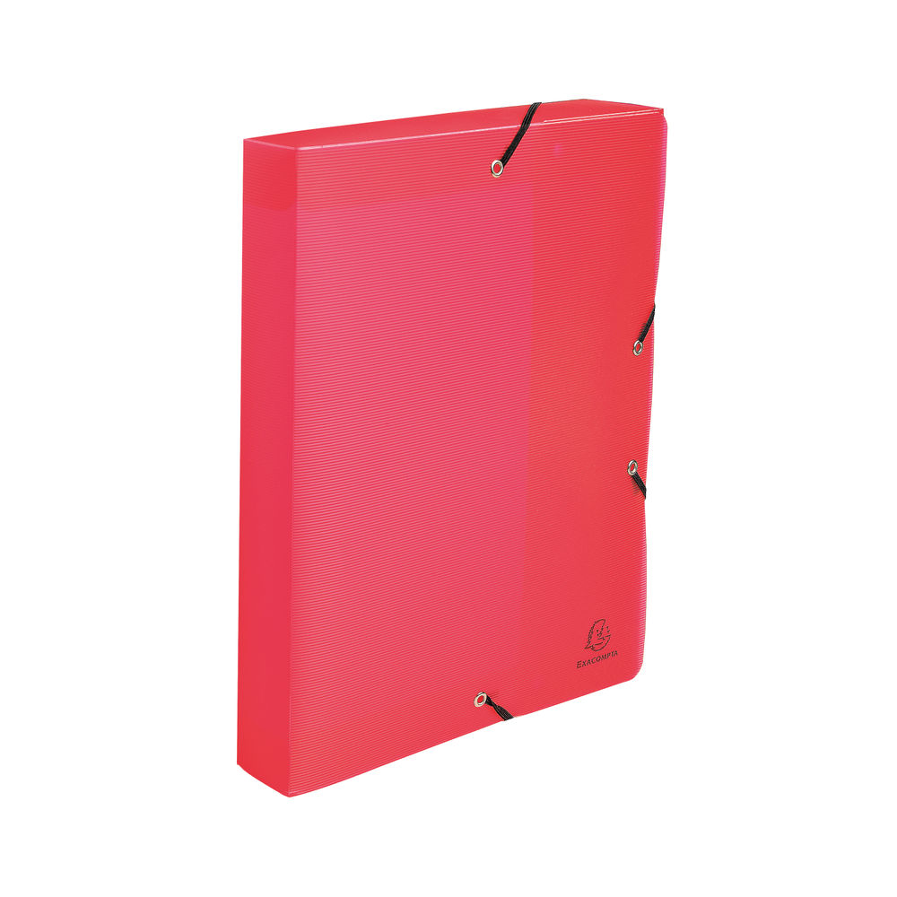 Exacompta Linicolor Box File Elasticated A4 40mm Polypropylene Assorted ...