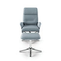 Belding Faux Leather Recliner Chair with Footstool Grey ARC7760GRY