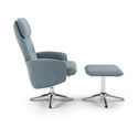 Belding Faux Leather Recliner Chair with Footstool Grey ARC7760GRY
