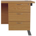 Jemini 3 Drawer Fixed Pedestal 400x655x495mm Nova Oak KF74421