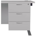 Jemini 3 Drawer Fixed Pedestal 400x655x495mm White KF74422