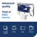 Tork SmartOne Toilet Roll 2-Ply White 1150 Sheets (Pack of 6) 472242