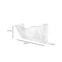 5 Star Wall Pocket Literature Holder with Wall Fixings A4 Landscape Crystal FS677401