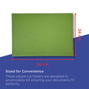 Exacompta Guildhall Square Cut Folder 315gsm Foolscap Green (Pack of 100) FS315-GRNZ