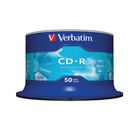 Verbatim 700MB 52x Speed CD-R Extra Protection Spindle, Pack of 50 | 43351