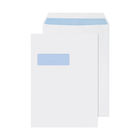 Q-Connect White C4 Self Seal Window Envelopes 90gsm, Pack of 250 - 1D71ST