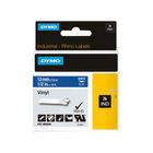 Dymo Vinyl Tape 12mm Black on White - 18444