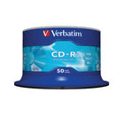 Verbatim 700MB 52x Speed CD-R Extra Protection Spindle, Pack of 50 | 43351