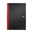 Black n Red A4 Ruled Casebound Hardback Notebook | 100080428