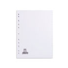 Elba 20-Part Divider 160gsm Multipunched A4 White 400007500