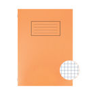 Silvine A4 Orange 5mm Squares Exercise Books, Pack of 10 | EX113