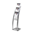 Deflecto Silver Six Pocket Literature Floor Stand DE693145