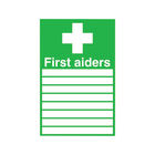 Safety Sign First Aiders 300x200mm PVC FA01926R