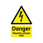 Safety Sign Danger Electric Shock Risk A5 Self-Adhesive HA10751S