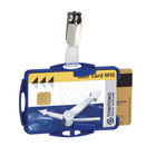 Durable Duo Security Pass Holder with Clip 54x85mm Blue (Pack of 25) 8218/06