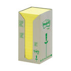 Post-it 76 x 76mm Canary Yellow Recycled Notes, Pack of 16 | 654-1T